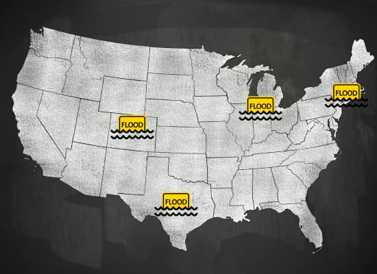 USA Flood Flashpoints: 4 Devastating Community Flood Events over the past Week