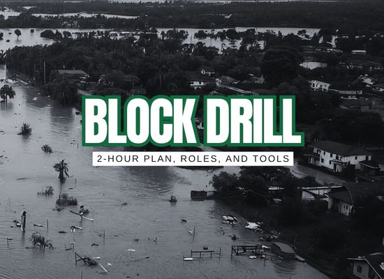 Neighborhood Flood Readiness: How to Organize a 2-Hour Block Drill