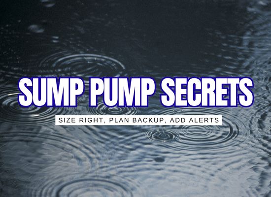 Sump Pump Secrets: Sizing, Backup Power, and Fail-Safe Alarms